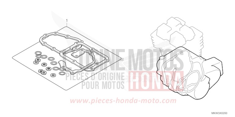 TROUSSE DE JOINT B de NC750X "Méca" GRAND PRIX RED (R380) 2021